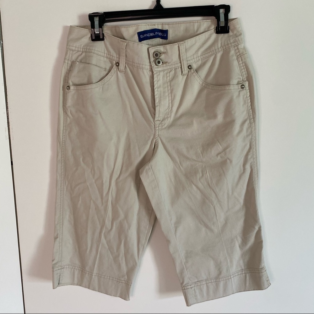 🌻Bandolino Blu Kaki Long Bermuda Shorts Size 6